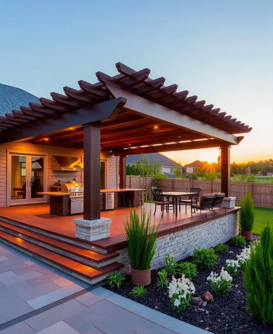 Pergola & Outdoor Kitchen